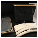 Padded Fabric Garment Hangers with Two...