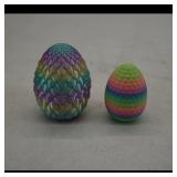 Rainbow Scaled Nesting Egg with Small Dragon...