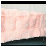 Pink Faux Fur Area Rug