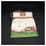 Canvas Crossbody Bag with Mushroom & Frog Print