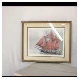 Annie & Marjory 'The Schooner No. 2' Framed Print