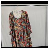 Paisley Long-Sleeve Knee-Length Dress ï¿½ No...