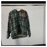 Plaid Hooded Zip Jacket ï¿½ Green Plaid with Faux...