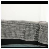 Gray Ribbed Plush Throw Blanket ï¿½ Brand Not...