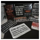 Assortment of Decorative Metal Wall Signs (12)