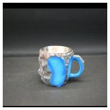 Decorative Agate-Inset Stainless Steel Shot Glass
