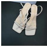 Pair of Women's Strappy Heeled Sandals Size 38