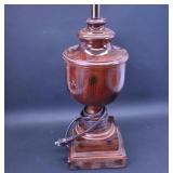 Wood-Tone Table Lamp ï¿½ Urn Form, Vintage Style