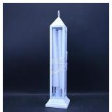 Tall White Metal Lantern ï¿½ Hanging Floor Lantern