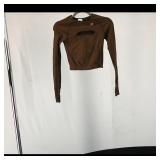 Gymshark Women's Long-Sleeve Crop Top ï¿½ Brown,...