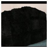 Black Faux Fur Nonslip Rug