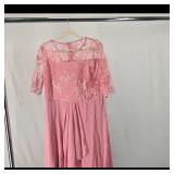 Pink Lace Bodice Floor-Length Dress ï¿½ No Brand...