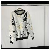 Star Pattern Knit Sweater ï¿½ White/Black/Beige
