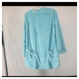 Light Blue Plush Long-Sleeve Lounge Tunic ï¿½ No...