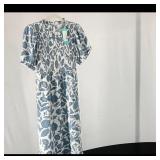 Blue & White Floral Maxi Dress ï¿½ Brand Not Visible