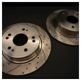 Pair of Drilled & Slotted Brake Rotors ï¿½ Unbranded