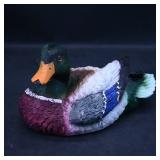 Painted Mallard Duck Figurine  Resin...