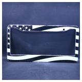 American Flag Motif License Plate Frame  Metal...