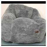 Morpheo Plush Bean Bag Chair  Grey