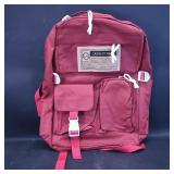 LANSHIYA Red Canvas Backpack with Pouches
