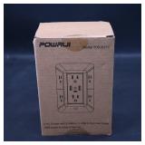 POWAUI Model 508-2U1C Wall Outlet  6 AC, 2...