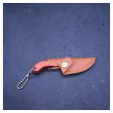 Mini Folding Keychain Knife with Sheath