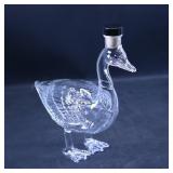 Clear Glass Duck Decanter with Stopper