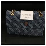 Kurt Geiger London Quilted Denim Chain-Handle Bag