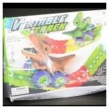 VAMRLE Track Toy Car with Dinosaur Figure  96 PCS