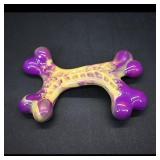 Handmade Glass Fidget Toy / Spinner  Purple &...