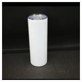 White Stainless Steel Travel Tumbler with Lid