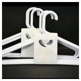 Set of 6 White Plastic Clothes Hangers