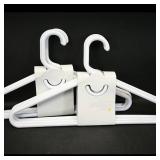 Set of 6 White Plastic Clothes Hangers