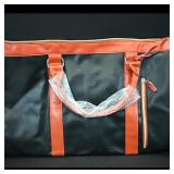 Large Black & Orange Travel Duffel Bag  Brand...