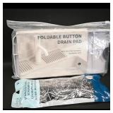 Foldable Button Drain Pad (L) & Stainless Steel...