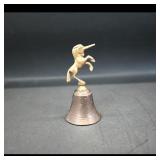 Brass Hand Bell with Unicorn Finial