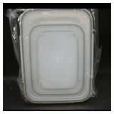 Set of Plastic Food Storage Containers with...