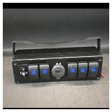 1224V Rocker Switch Panel with USB Socket