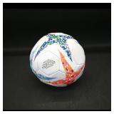 White Patterned Soccer Ball  Brand Not Visible