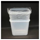 Set of 2 Clear Plastic Storage Containers