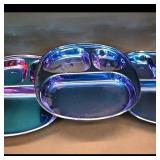 Assorted Iridescent Stainless Steel Compartment...