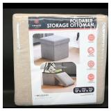 Ornavo Foldable Storage Ottoman 12" x 12" x 12"...
