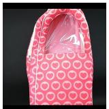 Pink Heart-Patterned Backpack  Brand Not Visible