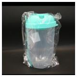 Plastic Shaker Bottle with Lid  Teal