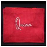 Red Canvas Tote with Quinn Wells Marlowe...