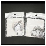 Assortment of 2 Heart & Wing Pendant Keychains