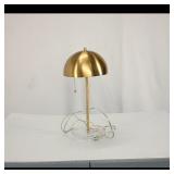 Brass Dome Table Lamp  Clear Acrylic Base