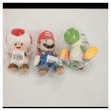 Assortment of 3 Super Mario Plush Characters