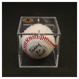 Autographed Baseball in Acrylic Display Cube