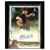 Bowman 1st Alex Wells Baltimore Orioles...